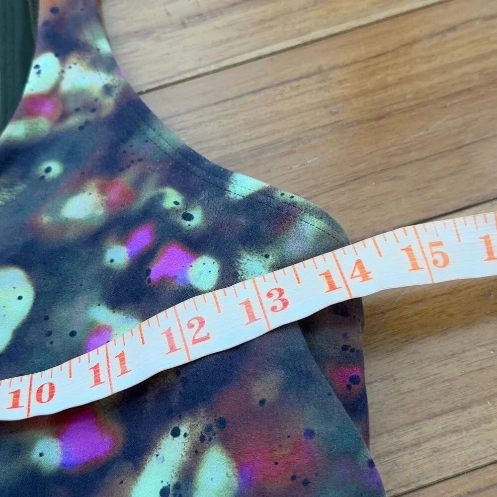 Women Lululemon Align Tank Top A/B Cup Soft Focus Splatter Green Multi Size 8